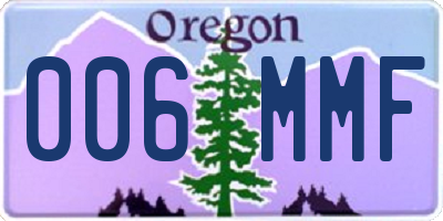 OR license plate 006MMF