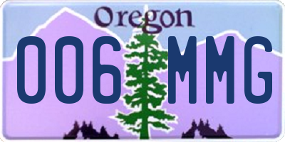 OR license plate 006MMG