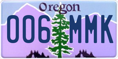 OR license plate 006MMK