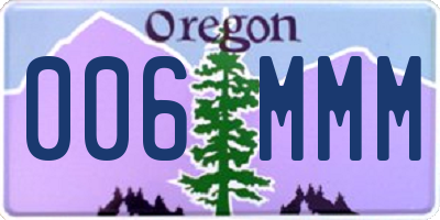 OR license plate 006MMM