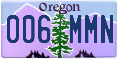 OR license plate 006MMN