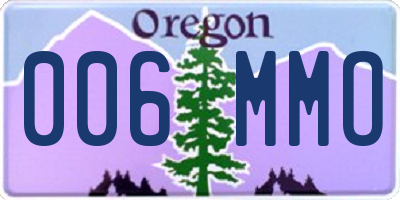 OR license plate 006MMO