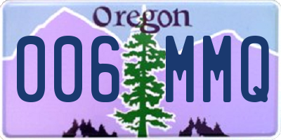 OR license plate 006MMQ