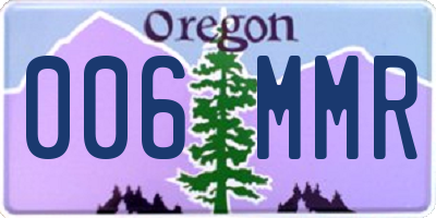 OR license plate 006MMR