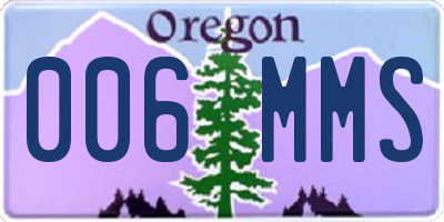 OR license plate 006MMS