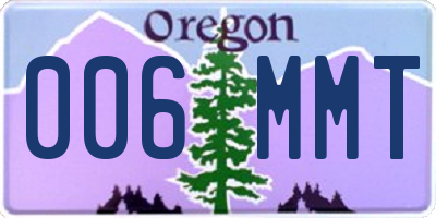 OR license plate 006MMT
