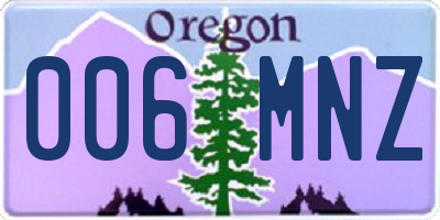 OR license plate 006MNZ