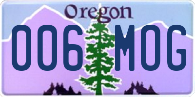 OR license plate 006MOG