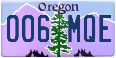 OR license plate 006MQE