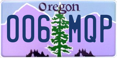 OR license plate 006MQP