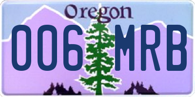 OR license plate 006MRB