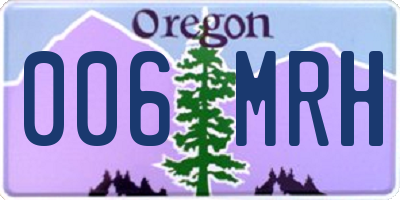 OR license plate 006MRH