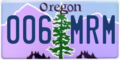 OR license plate 006MRM