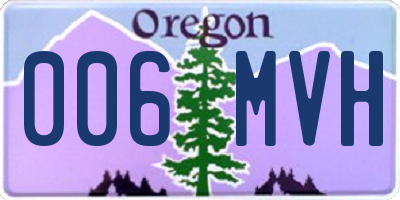 OR license plate 006MVH