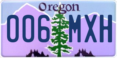 OR license plate 006MXH