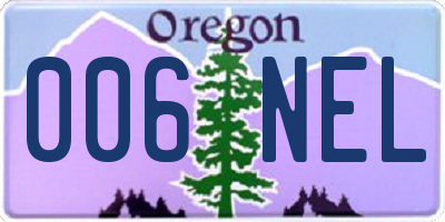 OR license plate 006NEL