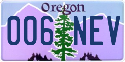 OR license plate 006NEV