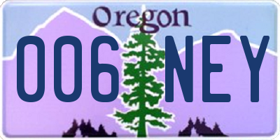 OR license plate 006NEY