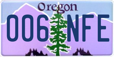 OR license plate 006NFE