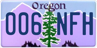 OR license plate 006NFH
