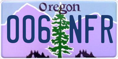 OR license plate 006NFR