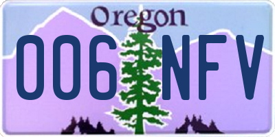OR license plate 006NFV