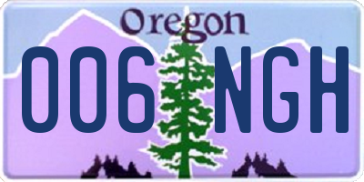 OR license plate 006NGH