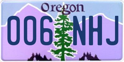 OR license plate 006NHJ