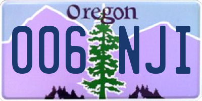 OR license plate 006NJI