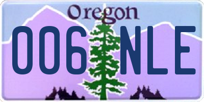 OR license plate 006NLE