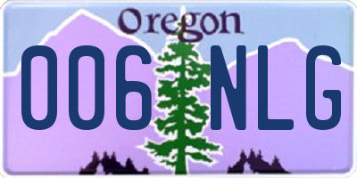 OR license plate 006NLG