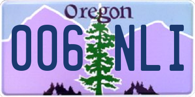 OR license plate 006NLI