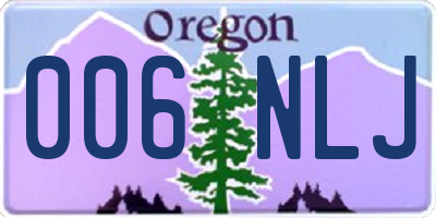 OR license plate 006NLJ