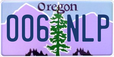 OR license plate 006NLP