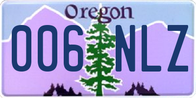 OR license plate 006NLZ