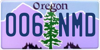 OR license plate 006NMD