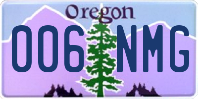 OR license plate 006NMG