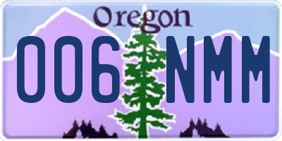 OR license plate 006NMM