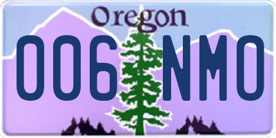 OR license plate 006NMO