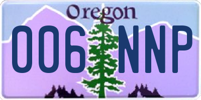 OR license plate 006NNP