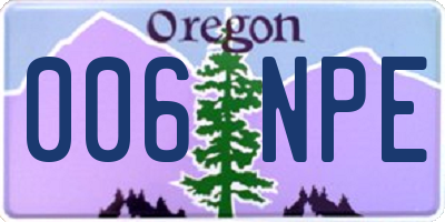 OR license plate 006NPE