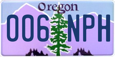 OR license plate 006NPH