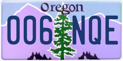 OR license plate 006NQE