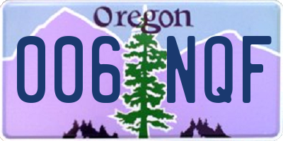 OR license plate 006NQF