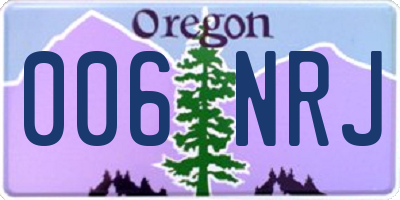 OR license plate 006NRJ