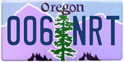 OR license plate 006NRT