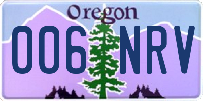 OR license plate 006NRV