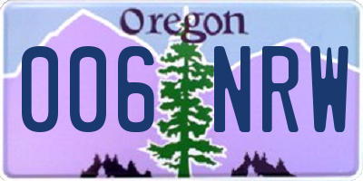 OR license plate 006NRW