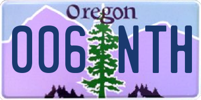 OR license plate 006NTH
