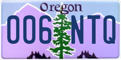 OR license plate 006NTQ